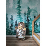 Manipulačná doska / Activity board Stand Medveď hnedá 80 cm x 52 cm